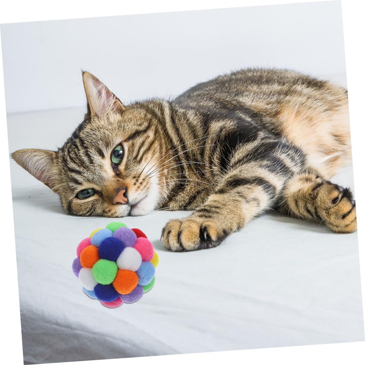Mipcase 4pièces Jouet De Balle Interactif pour Chat avec Clochettes Balles pour Chats Intérieur Jouets pour Chatons