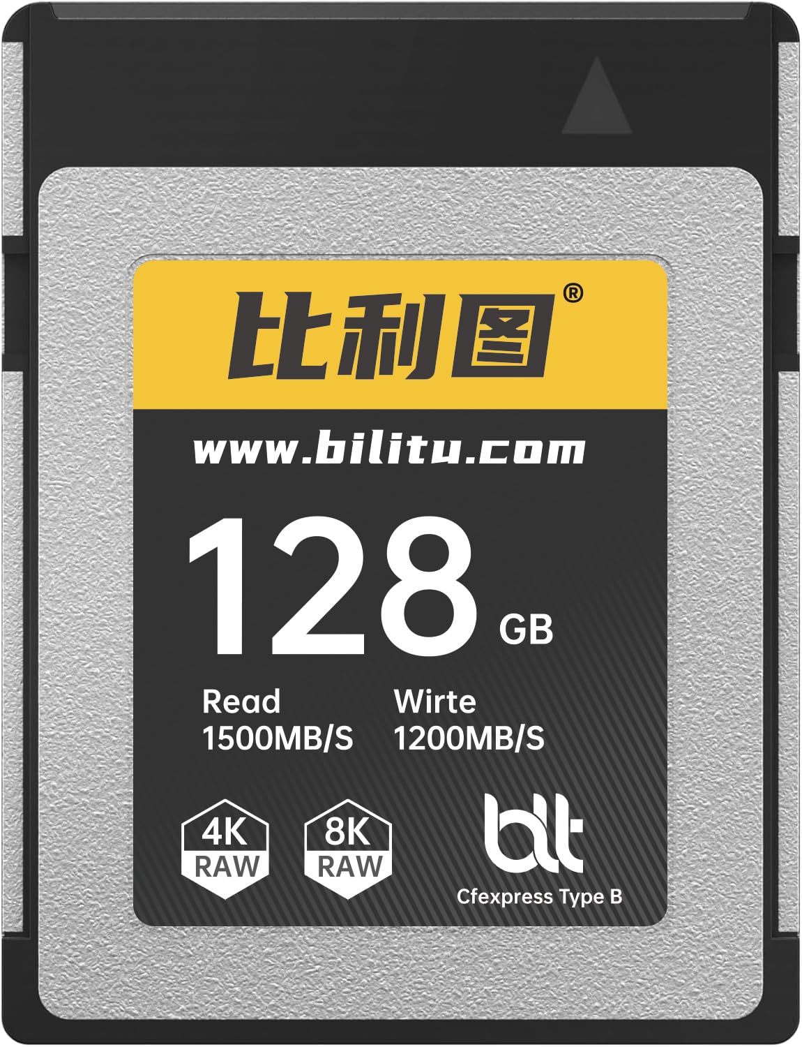 Bilitu - Scheda di memoria professionale CFexpress tipo B, 128 GB, adatta per fotografi, fotografi, fino a 1500/1200 MB/s, video 4K 6K