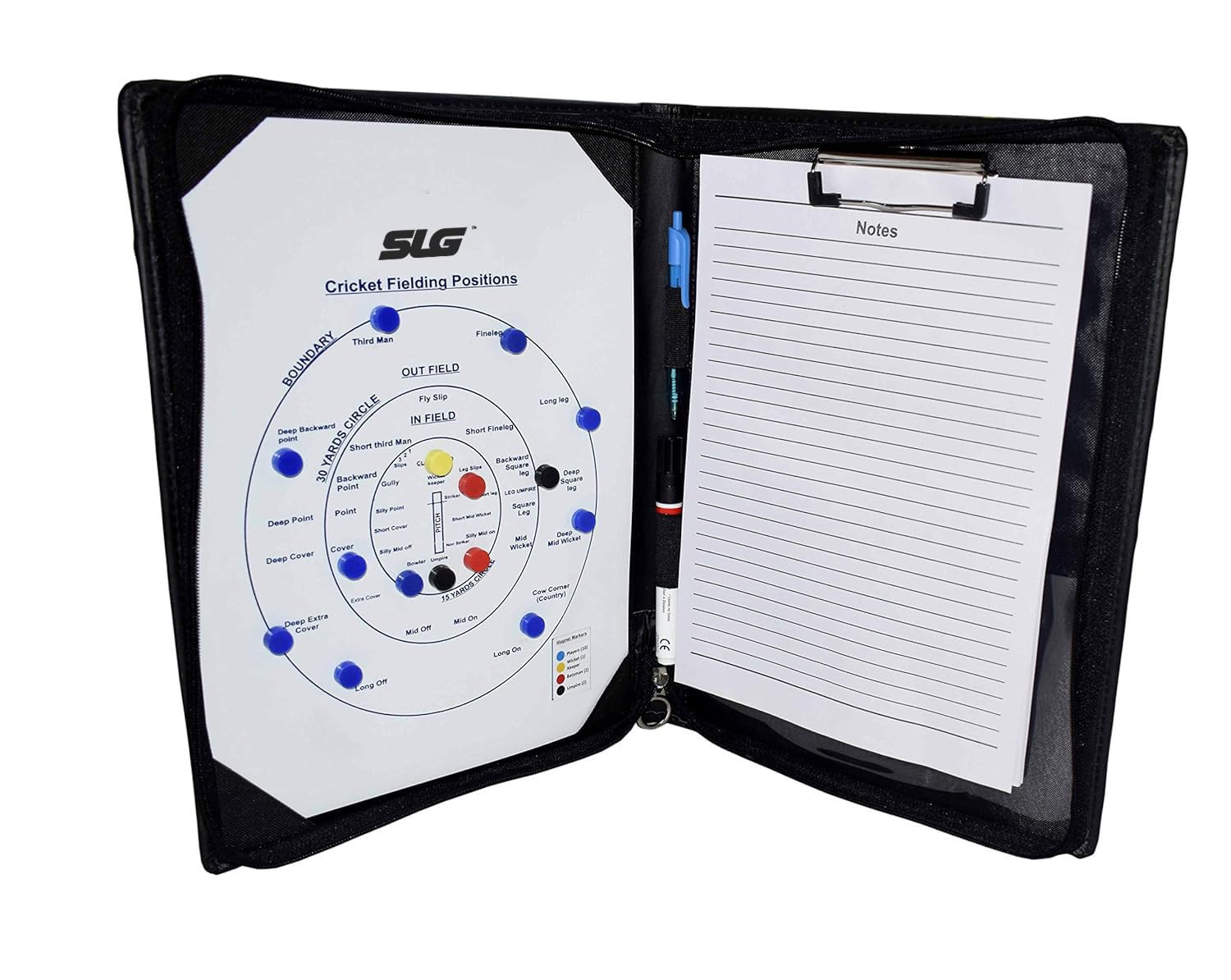 SLG Sports Foldable Soccer & Cricket Coach Tactical Board – Magnetic Football & Cricket Strategy Planner with Dry-Erase Pen & Counters-picture-12