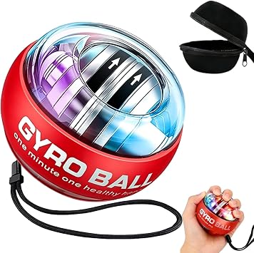 2026 New Auto-Start Power Gyro Ball, Torque Ball for Stronger Wrist Muscle, Wrist Ball with LED Light with Ball Bag