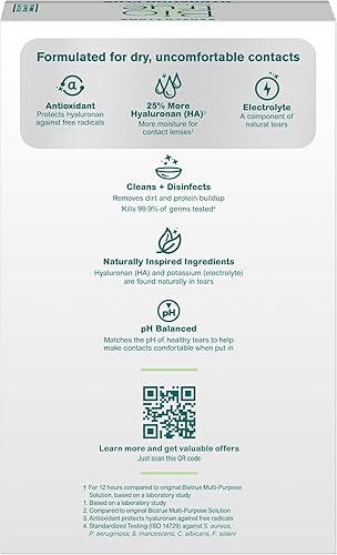 Miniatura 3 de Biotrue Solución de lentes de contacto, solución multiusos para lentes de contacto suaves, estuche de lente incluida, tamaño de viaje de 2 onzas