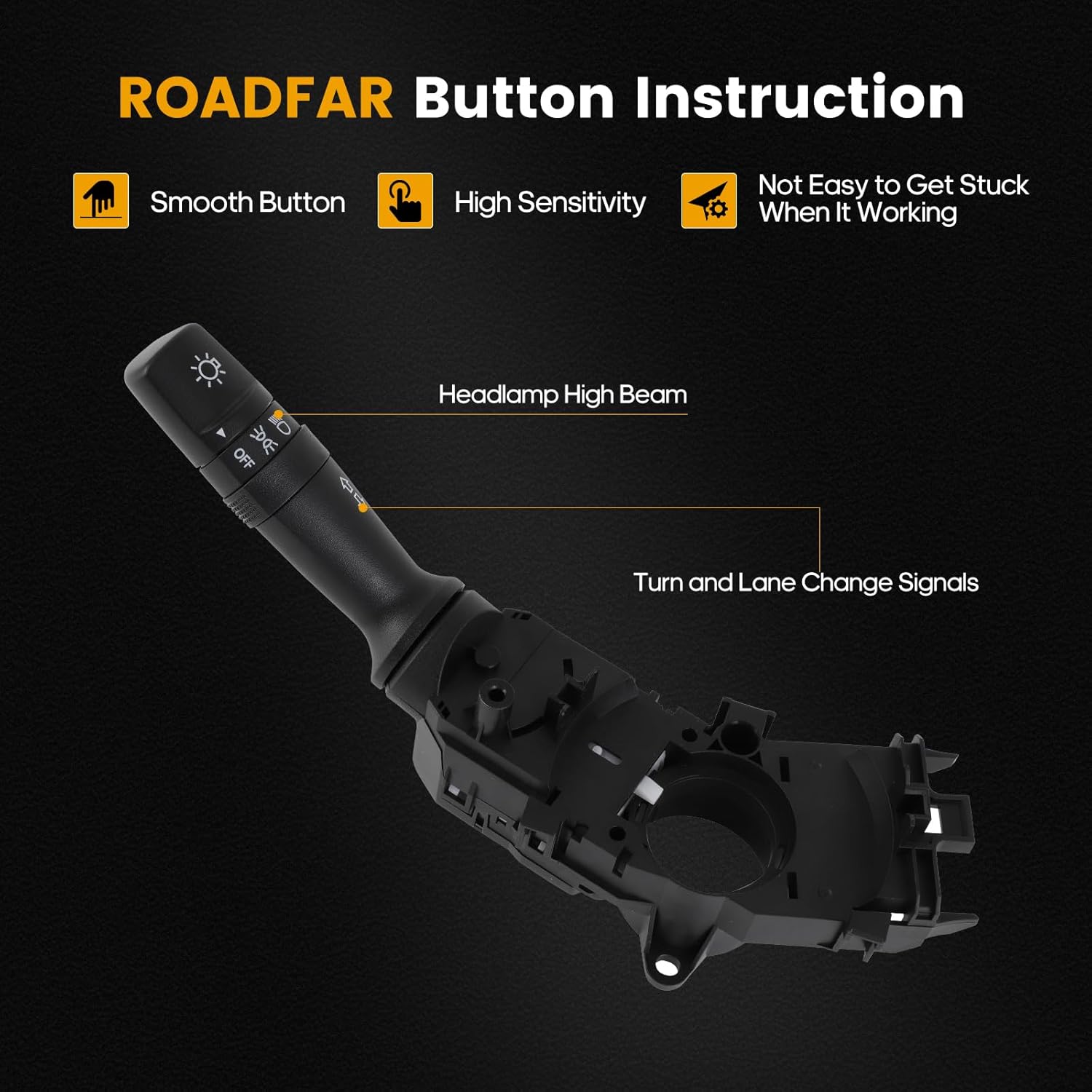 ROADFAR Turn Signal Switch Fits for Hyundai Elantra Elantra GT Sonata Veloster for Kia Forte Rio Sorento Multi-Function Combination Switch Replaces 934101U000 934101U001 93410-1U000