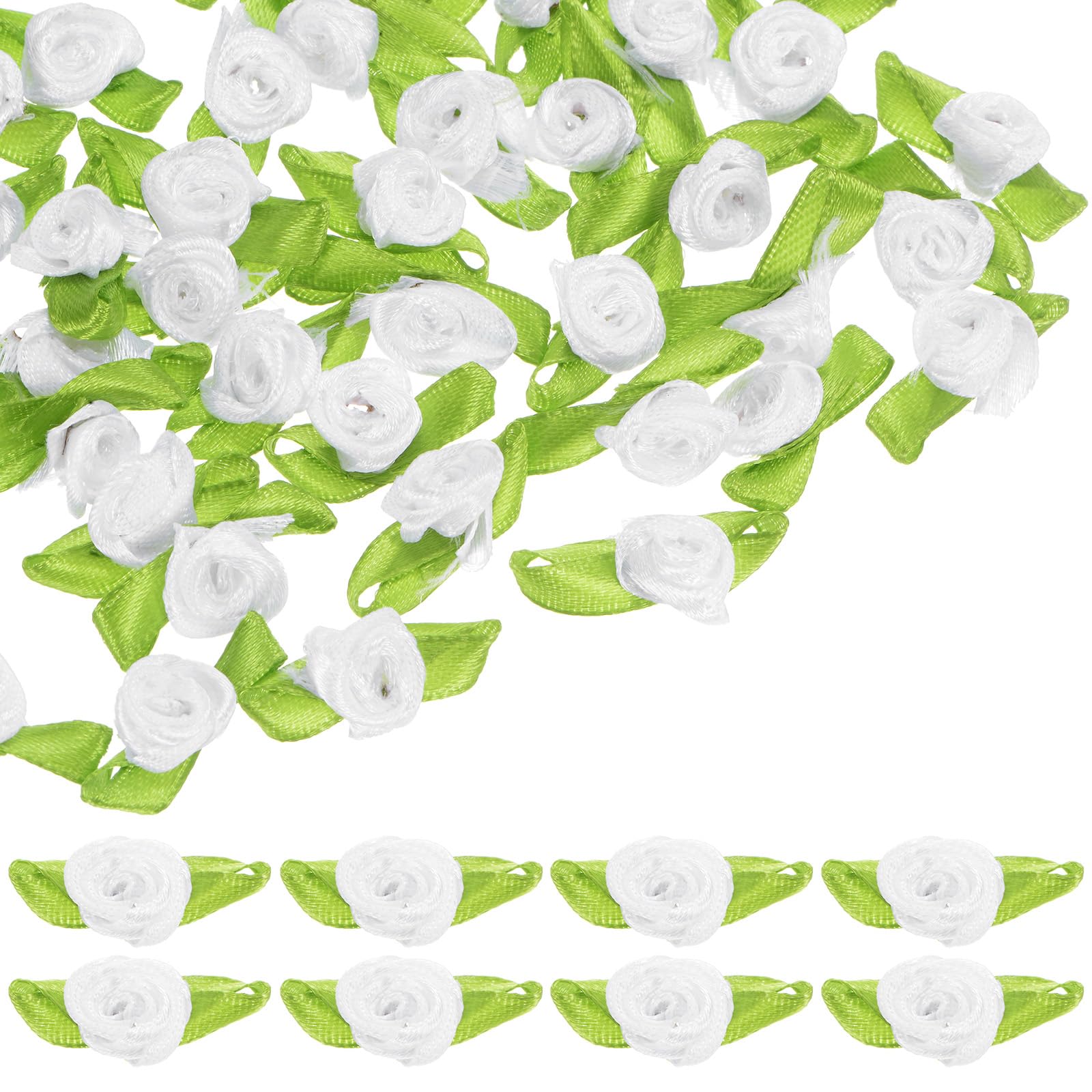 M METERXITY 200-Pack Mini Ribbon Roses