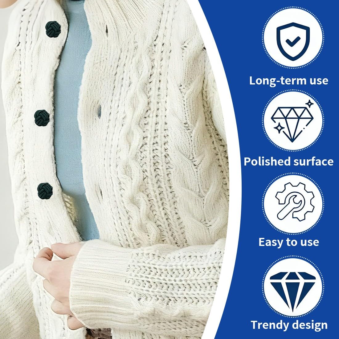 5 Paia Gemelli Camicia Uomo Donna,Seta Tessuto Nodo Gemelli Set Per Camicia/Abito,Copribottoni Camicia,Set Regalo Uomo, Vintage Eleganti Gemello Nodo Seta,Rotondo Per Il Regalo Di Nozze Affari