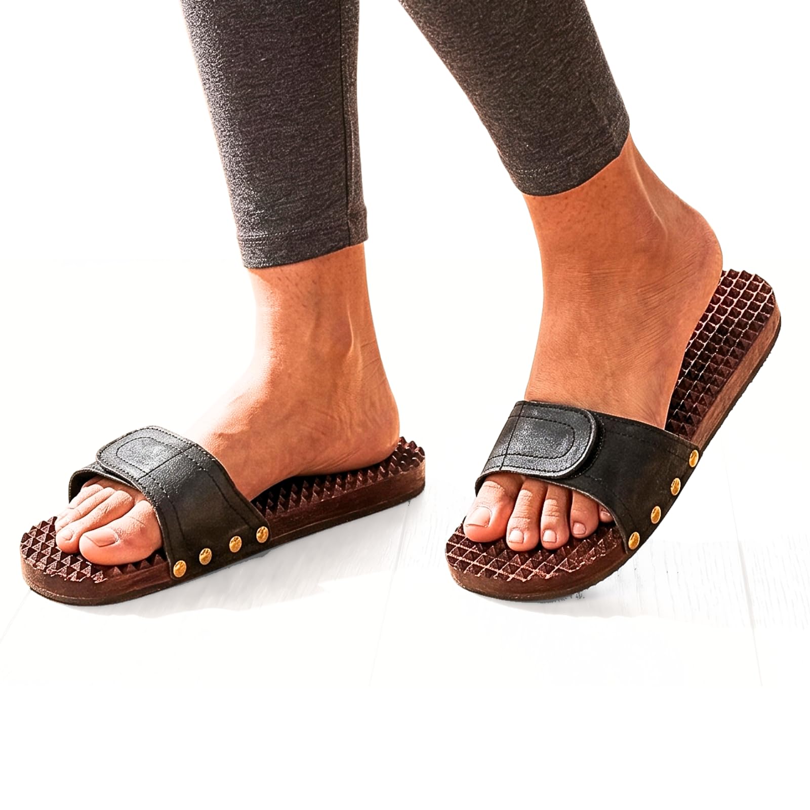 santarms Wooden accupressure Slipper Or Acupuncture Chapel | Chappal for Men and Women-picture-44