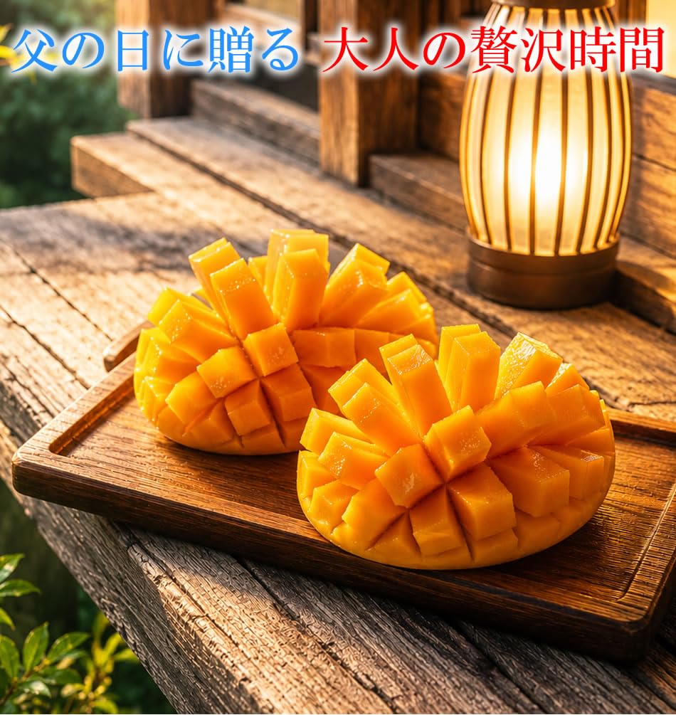 Amazon.co.jp: 父の日 ギフト [宮崎完熟マンゴー2L2玉] 宮崎県産 高級