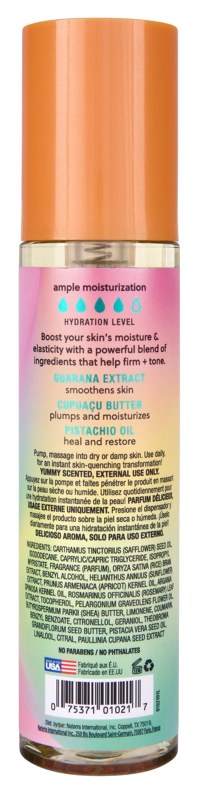 Tree Hut Tropic Glow Firming Body Oil, Hydrating Oil for Soft, Glowing Skin, with Cupuaçu Butter, Guarana, Pistachio Oil, 5 fl oz