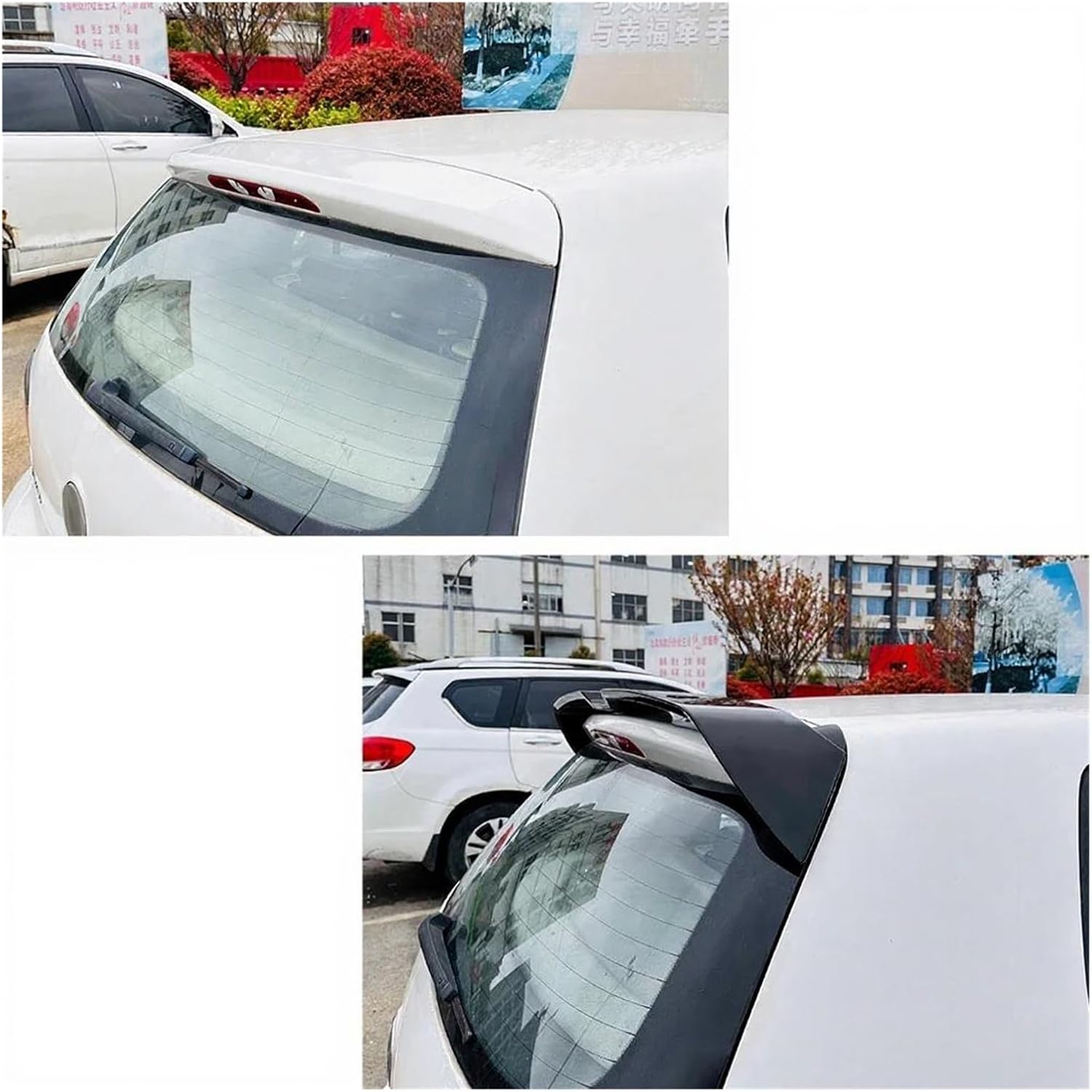 Rear Spoiler Compatible with VW Golf 6 MK6 TSI TDI Standard Model 2010-2013 Oettinger Style Trunk Roof Lid Sport Tail Wing Styling Body Kit(Carbon Look)