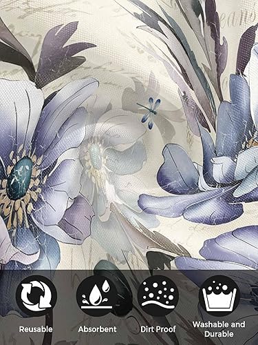 Miniatura 8 de Juego de 4 servilletas de cocina para cena, servilletas rústicas de tela floral, reutilizables, lavables, servilletas de mesa para bodas, cócteles,