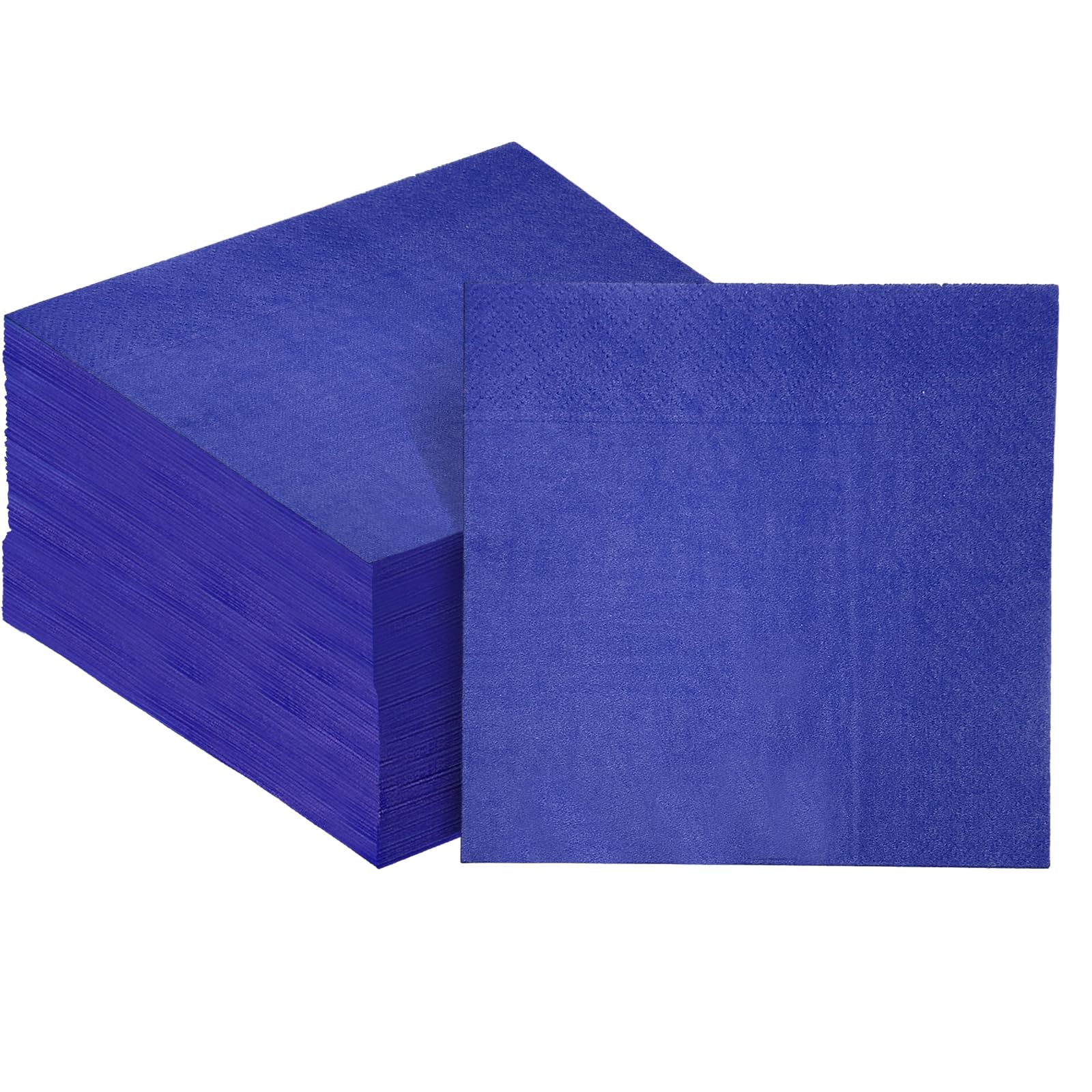 Gcardist 120 tovaglioli da cocktail blu marino, 12,7 x 12,7 cm, usa e getta, in carta per cocktail, cene, matrimoni, feste di compleanno, dessert vino (5 x 5 pollici