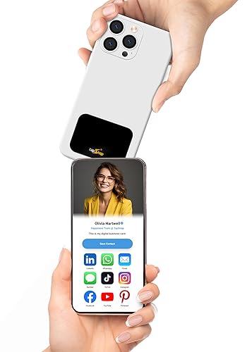 TapSnap Dot Thin Digital Business Card for Back of Phone