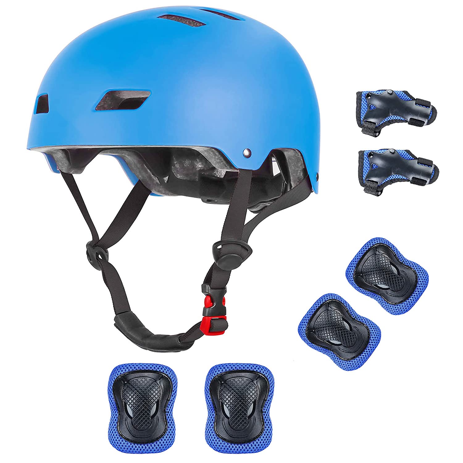 Kids Bike Helmet for 3-5-8-14 Age Girls and Boys Kids Helmet with Knee Pads Elbow Pads Wrist Guards