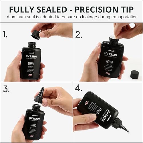Miniatura 8 de Piccassio Resina UV transparente de 7.05 oz  Pegamento UV de tipo duro mejorado  Resina de curado rápido con luz UV  Fundición y revestimiento  Haz