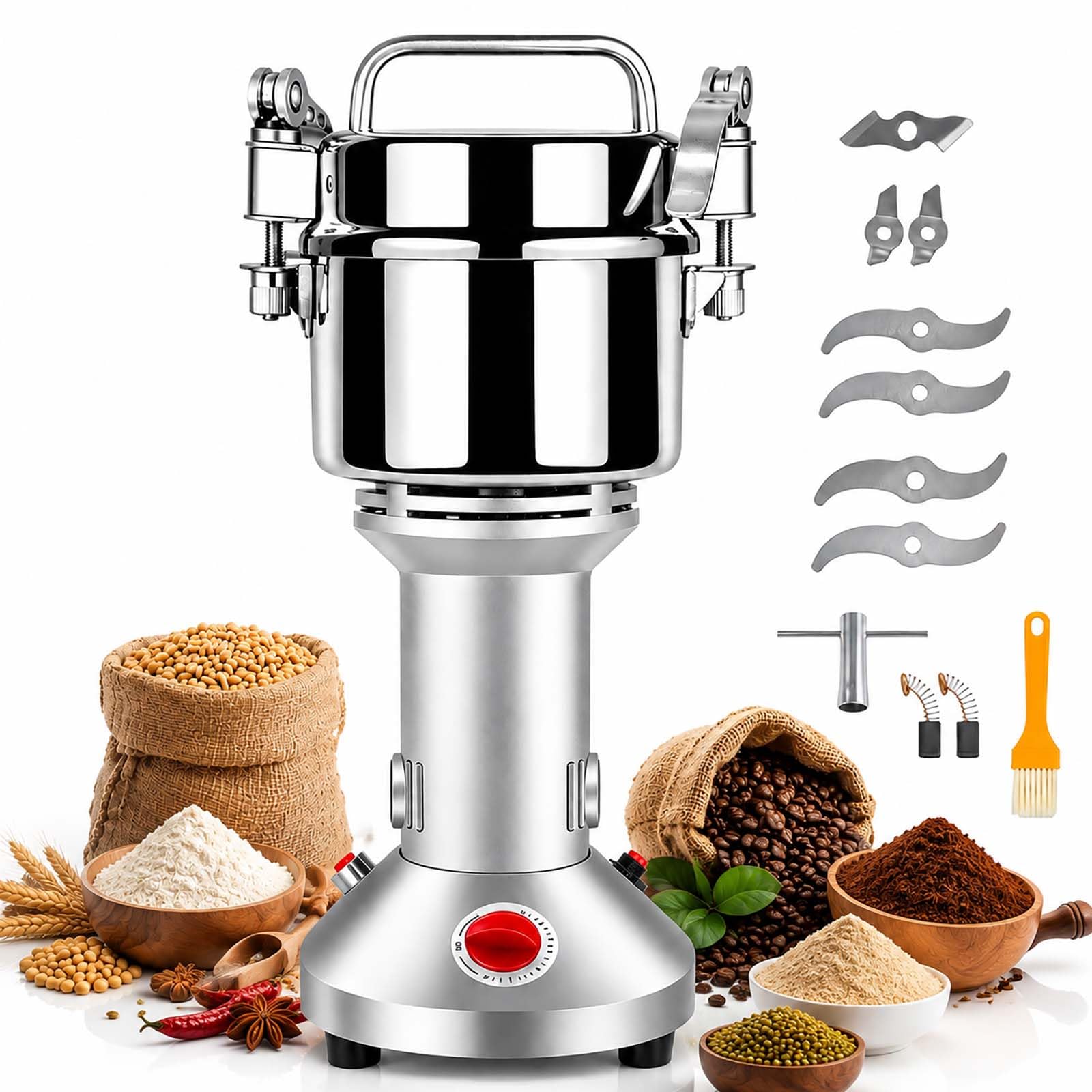 Macinino elettrico per cereali da 550 g, maglia 70-300