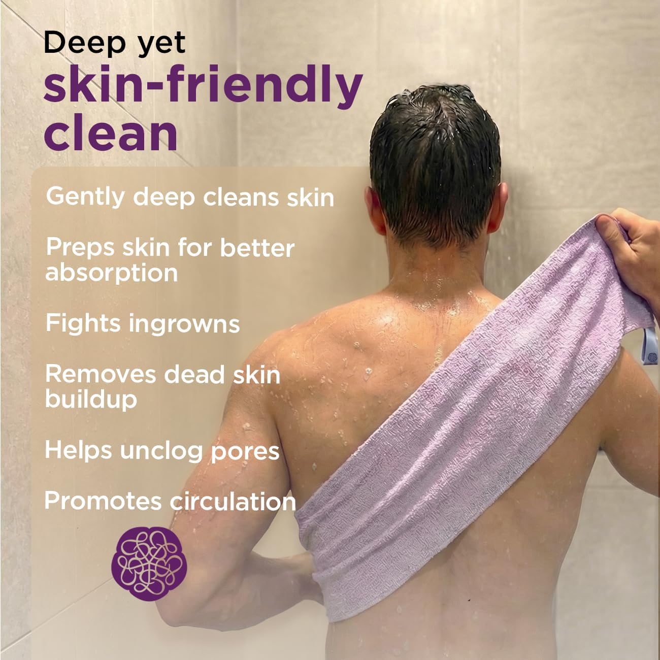 Love Being Scrubbed Exfoliating Flexi Cloths, Stretchy Back Scrubber for Shower & Bath, Exfoliating Body Scrubber for Smooth Skin, Body Scrubber for Men & Women (2 Count, Assorted Colors) - Image 3