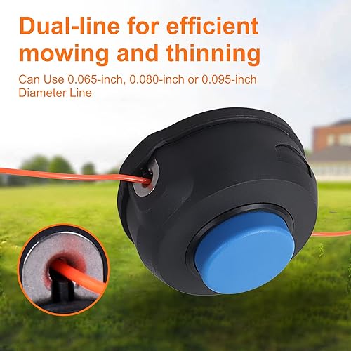 Miniatura 4 de Cabezal de recortadora 128LD T25 w Perilla de golpe para Husquvarna Weed Eater 223L 322L 125L 128L 128LD 128R 128RJ 122L 125C 223R 322C 323C 325C