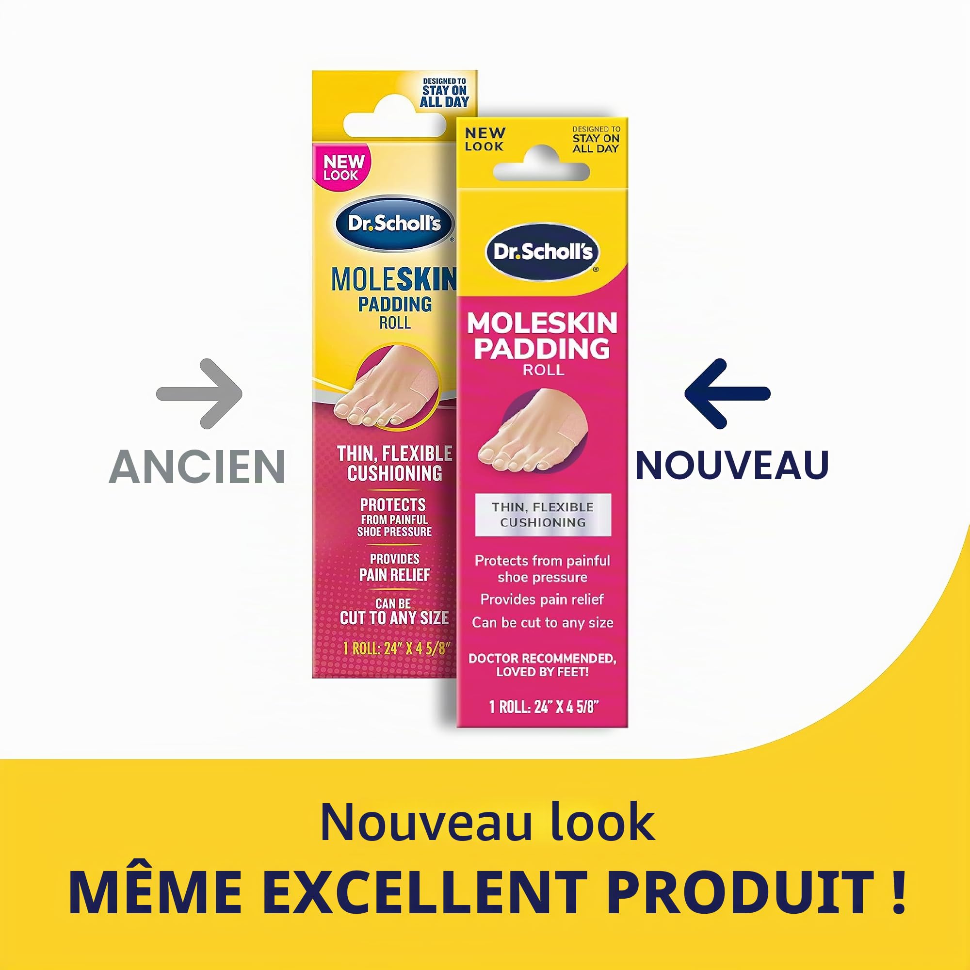 Dr. Scholl's Moleskine 2 rouleaux