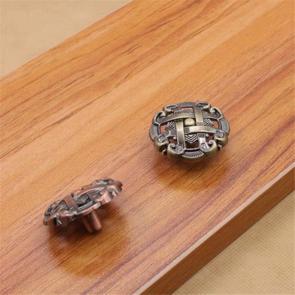 Vintage Ceramic Drawer Knobs,Cabinet Wardrobe Bow Pull Handles,Cabinet Pulls 10 Pack, Cabinet Knobs Furniture Hardware Drawer Pulls Kitchen Cupboards Door Handle, Single Hole (Color : Vintage Red, S