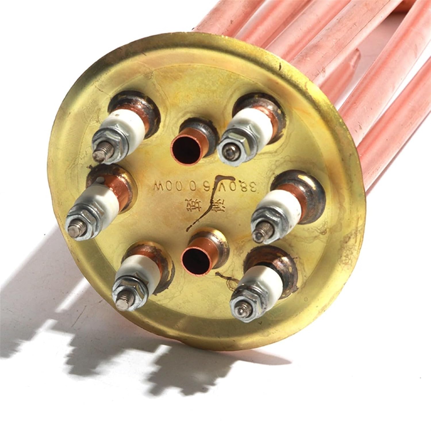 Heating 220V 4.5/6/9/12KW Electric Heater Electric Boiling Water Heating Element Red Copper Flange/Disc 83mm(12KW 32cm)