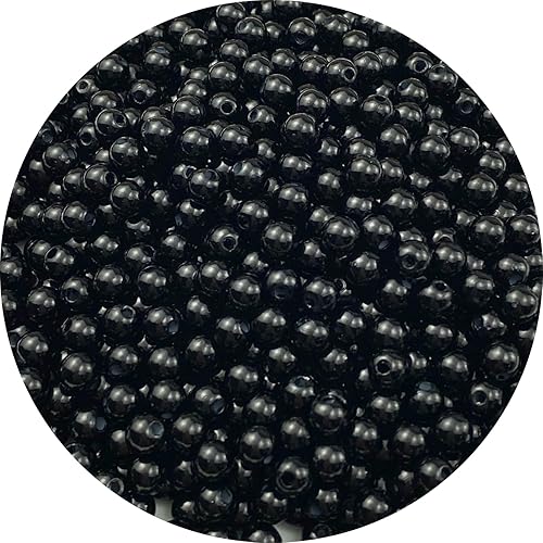 Pinhoollgo 800 cuentas de perlas redondas de 0.236 pulgadas con agujero para manualidades, pulseras, collares, suministros de fabricación de joyas,