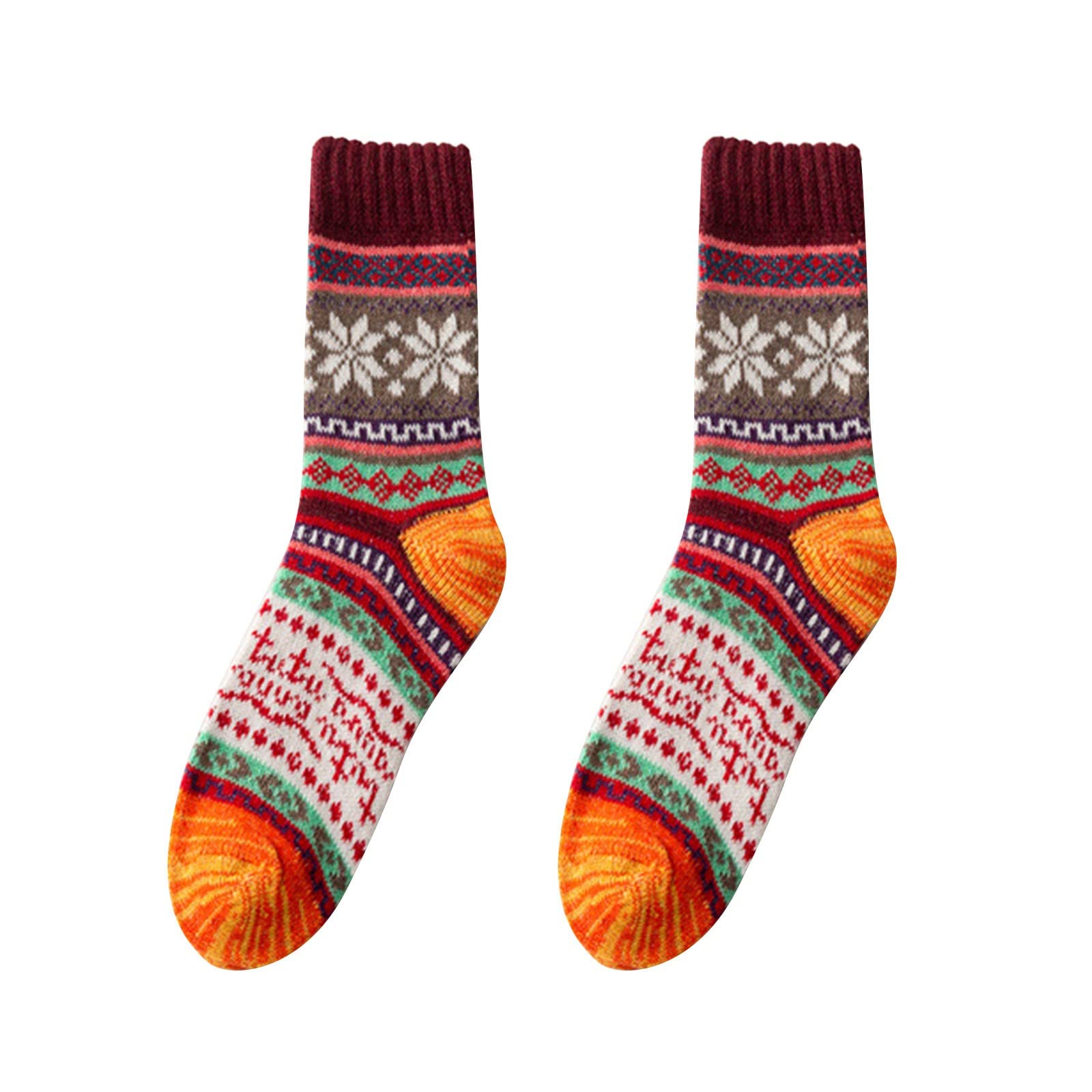 Rainbow Socks - Femme Homme Chaussettes Noël Dans La Boîte Cadeau - 3 Paires - Étoiles En Pain D'épice Houx Rayures Inclinées - Taille 36-40