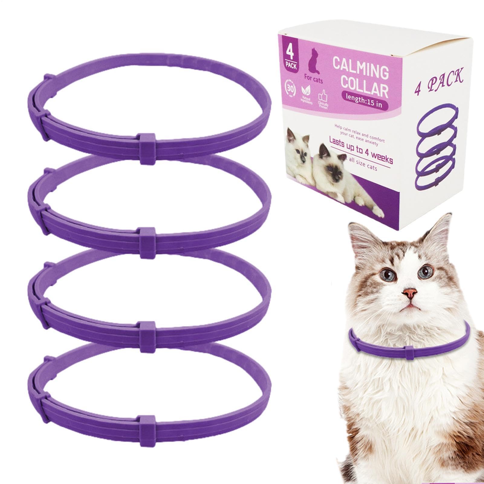 Collar calmante para gatos agresivos que orinan fuera de la bandeja de arena