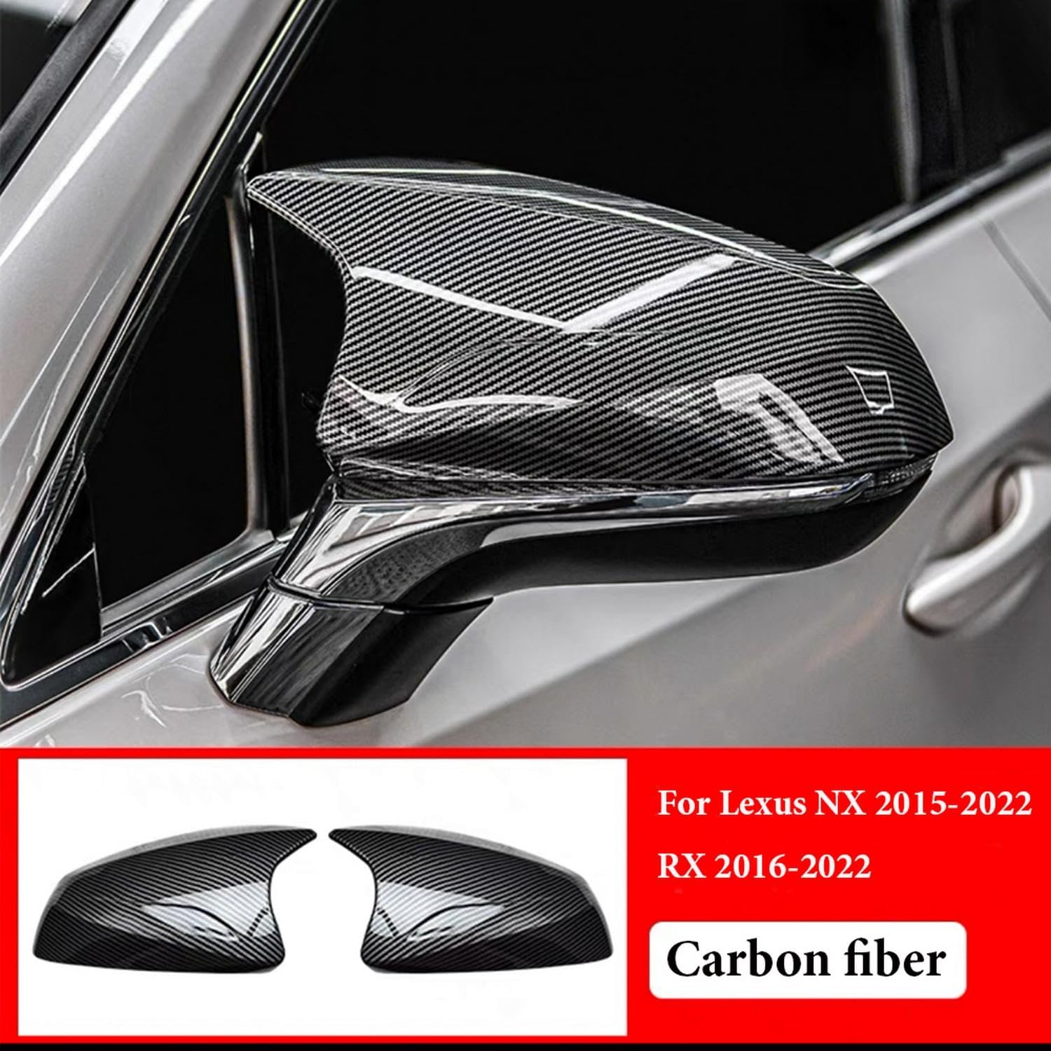 Amazon | LAVIYE 車側リアビューミラーカバーオックスホーンバック  