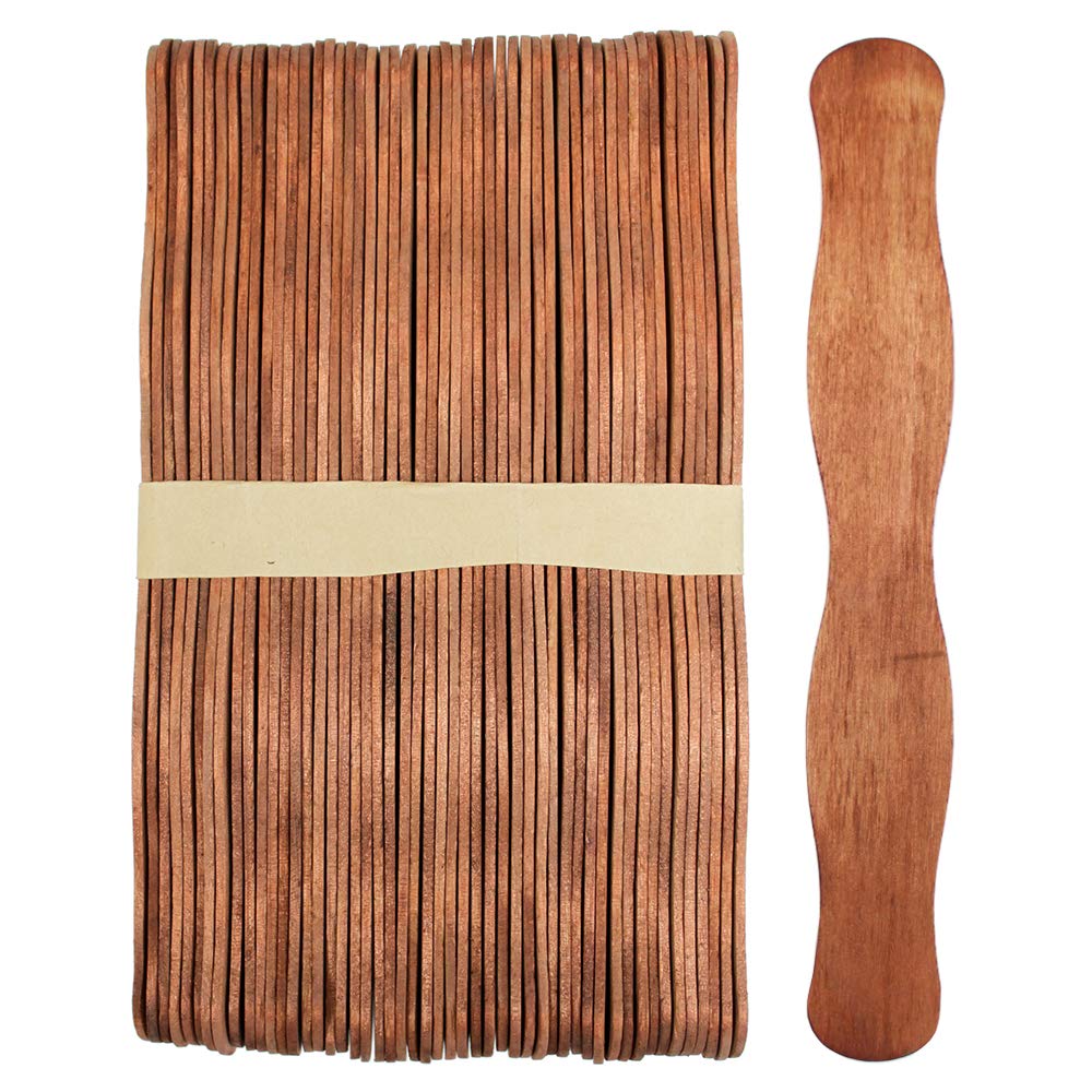 100 Cherry Stain Wavy Jumbo Wood Fan Handles Color Wedding Fan Sticks