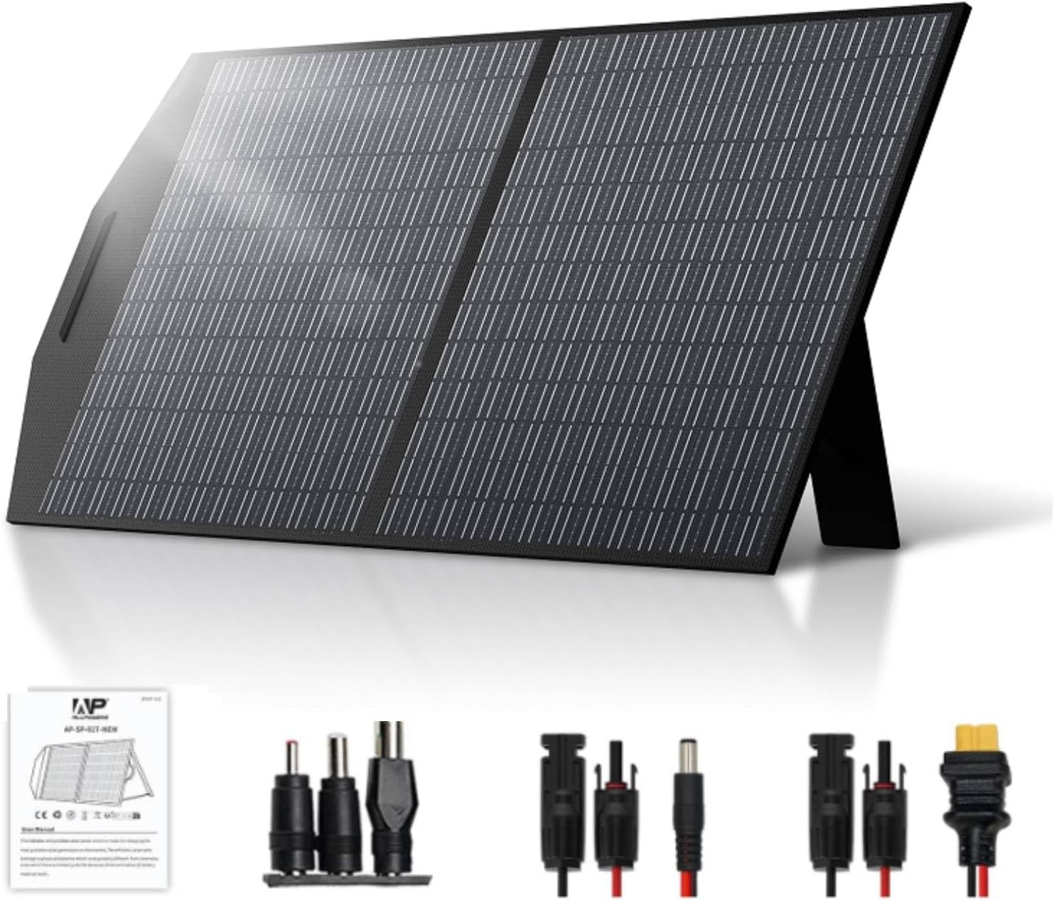 ALLPOWERS AP100 ソーラーパネル 100W 折りたたみ式 ソーラーチャージャー 単結晶パネル 23％変換効率 直列＆並列接続可 最大5.4A出力 太陽光パネル 角度調整可能 IP67防水防塵 ソーラー充電器 薄型 軽量 持ち運び便利 アウトドア/防災用/地震/非常用充電用