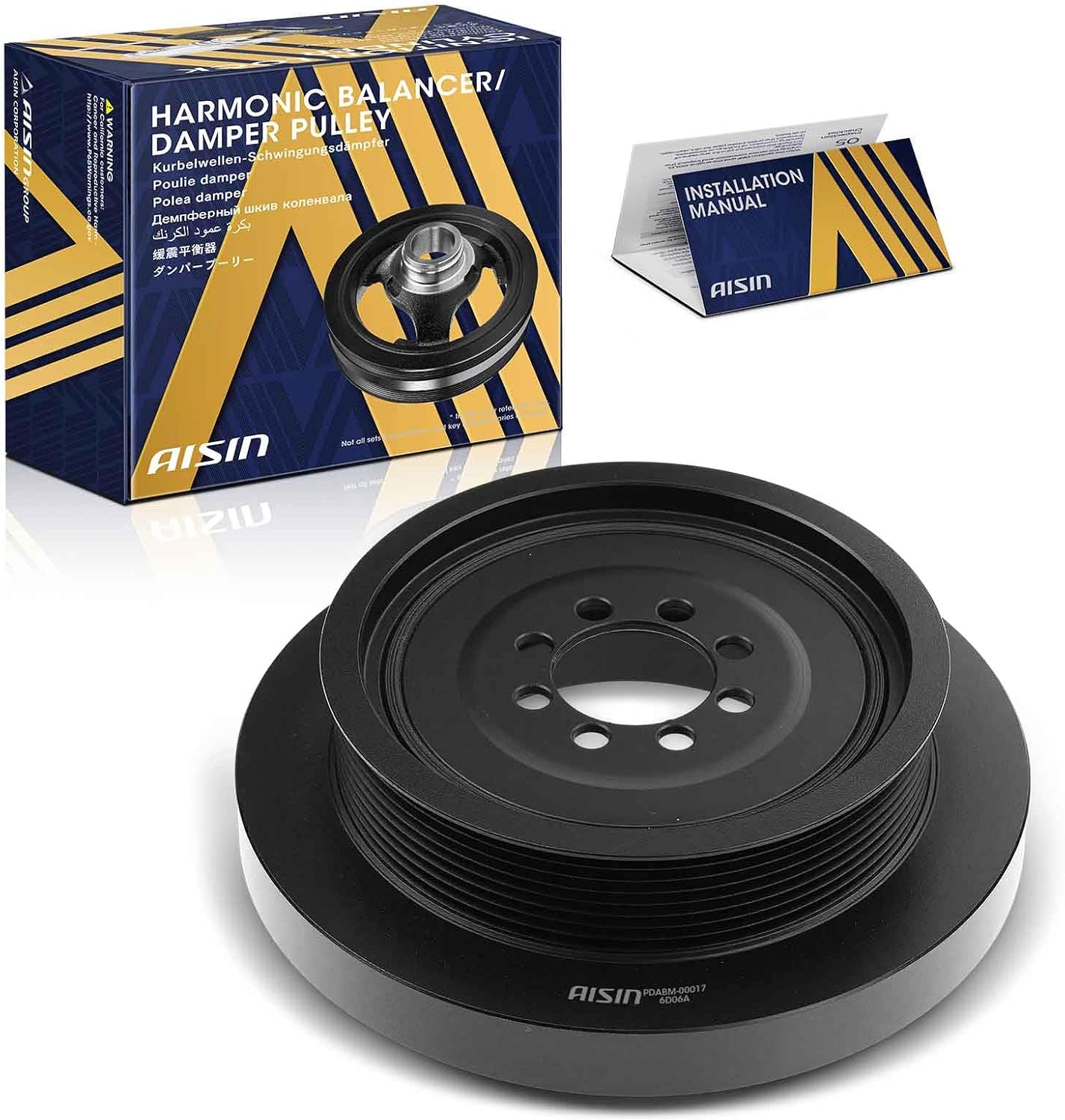 AISIN AFTERMARKET PDABM-00017 Harmonic Balancer - Compatible with BMW 335i 2011-2015, 435i 2014-2016, 535i 2011-2016, 640i 2012-2018, 740i ActiveHybrid 3 2013-2015, X3 X5 2011-2019 - L6 3.0L