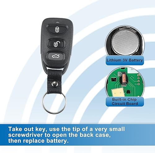 Miniatura 4 de X AUTOHAUX 2 unids 315MHz PLNHM-T011 entrada sin llave control remoto llavero para Kia Sorento Rondo 2007-2010 4 botones de proximidad de coche
