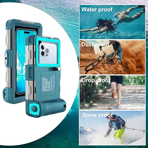 Miniatura 5 de Funda para teléfono de buceo subacuático para iPhone 161514131211Pro MaxXRXSX Samsung Galaxy S24S23S22S21, funda impermeable de buceo profesional
