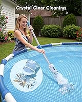 Vista 3 de InoKraft Aspiradora de Piscina para Piscina sobre el Suelo, Aspiradora de Piscina Manual Inalámbrica para Piscinas Enterradas, Limpiador de Piscina