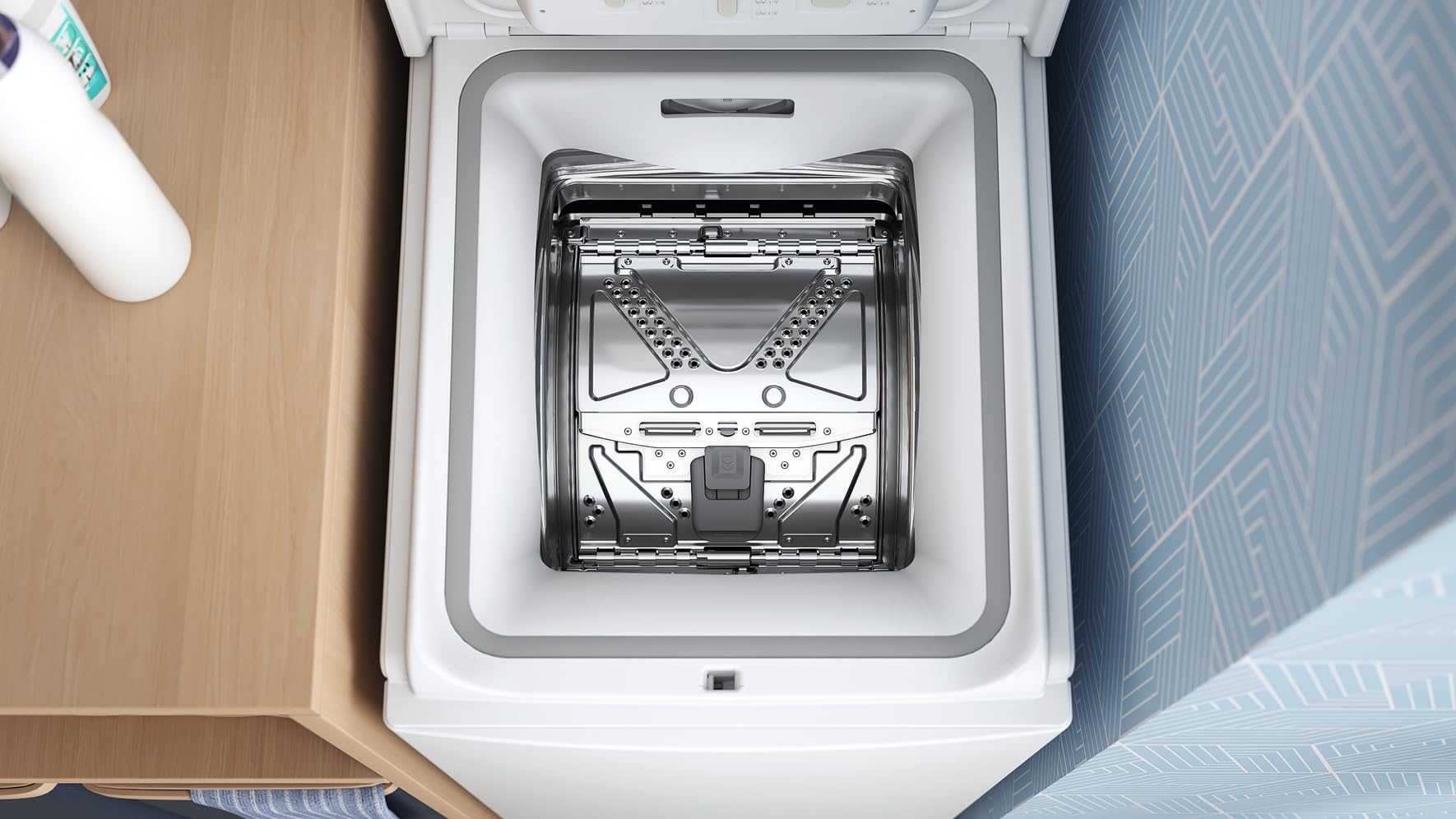 Bauknecht PWT LC55 DE Waschmaschine-Toplader/Turn&Go – wäscht mit nur einem Handgriff bei 30 °C in 45 Minuten/Rapid Wash–5 kurze Zyklen unter 59 Minuten/Extra Waschen–für hartnäckige Flecken