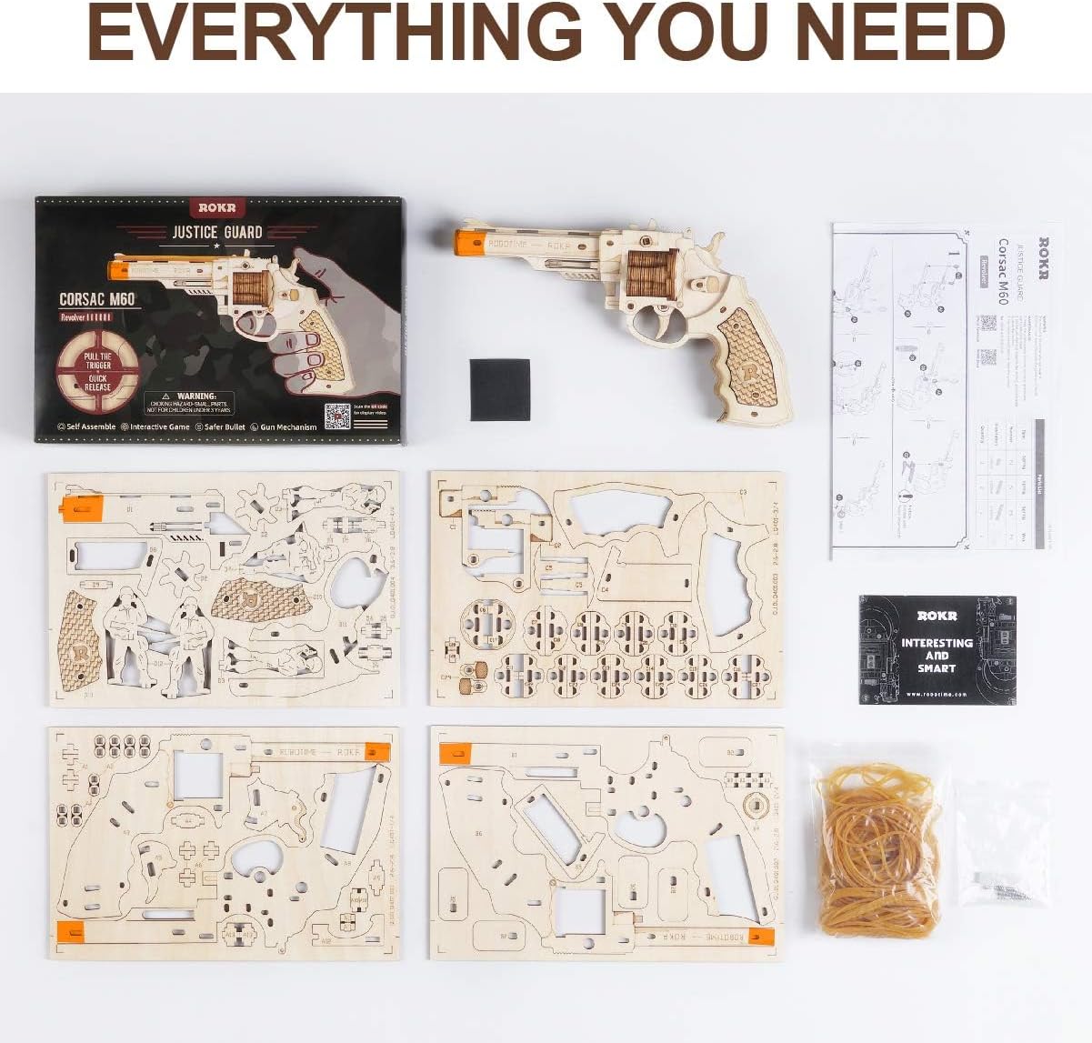 3D木製パズル DIY 組み立て玩具 機械モデル - 木製ターゲットと輪ゴム付きマルチプレイヤーゲーム 大人へのギフト