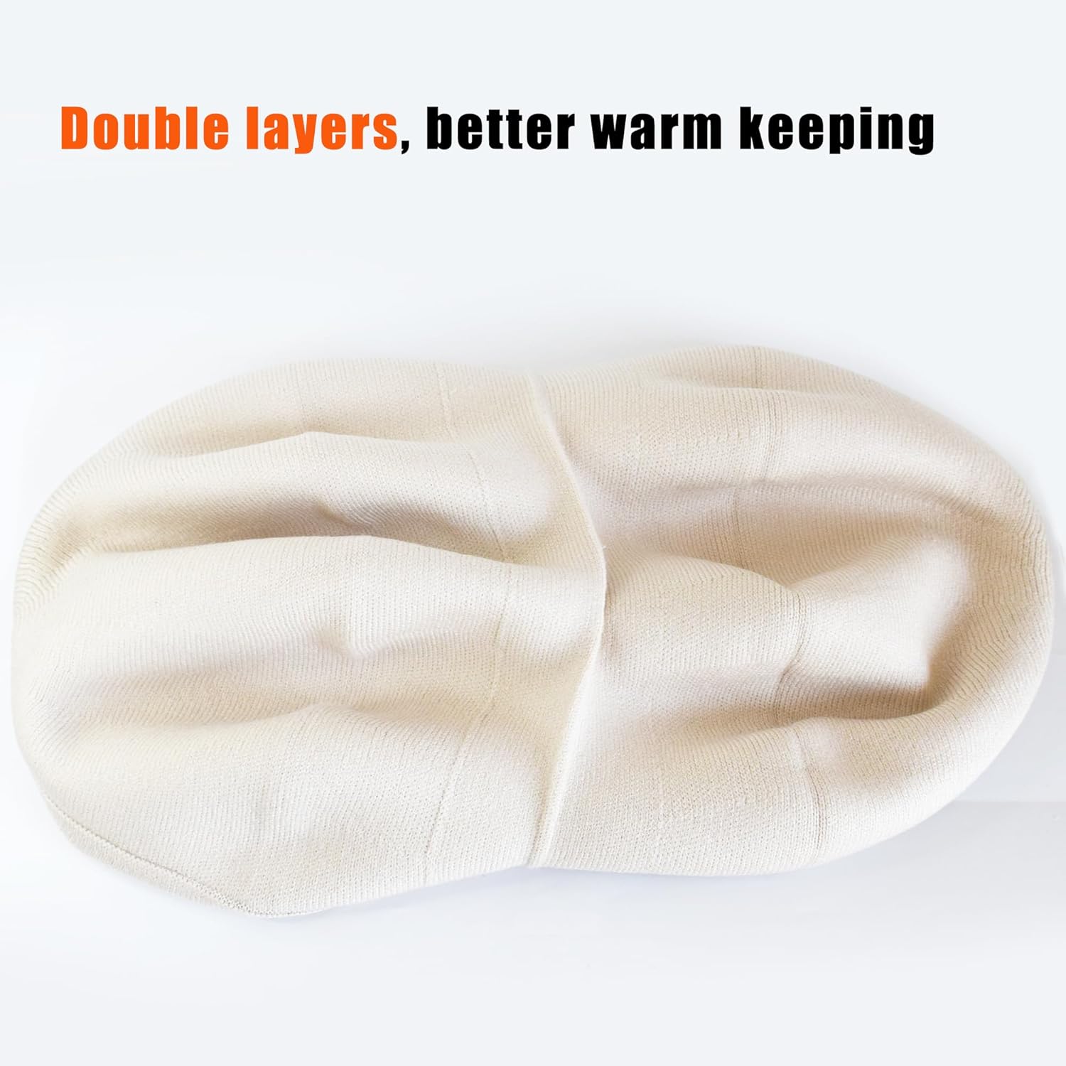 Womens Winter Beret Hat, Angora Knitted Beanie Cap Fall Winter French Classic Beret - Image 4