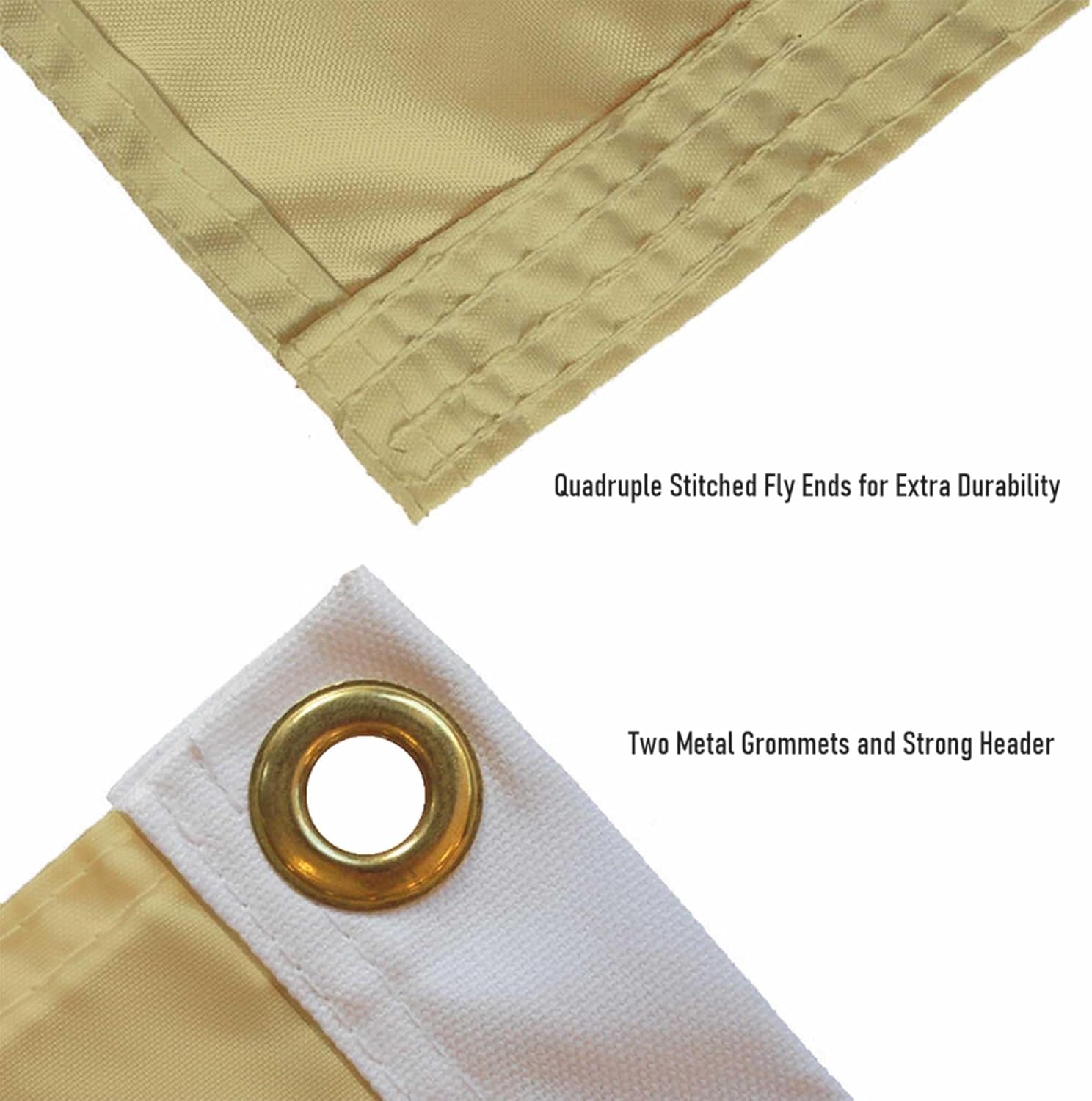 College Flags & Banners Co. Georgia Tech Yellow Jackets Gold Logo Large Grommet Banner Flag - Image 6