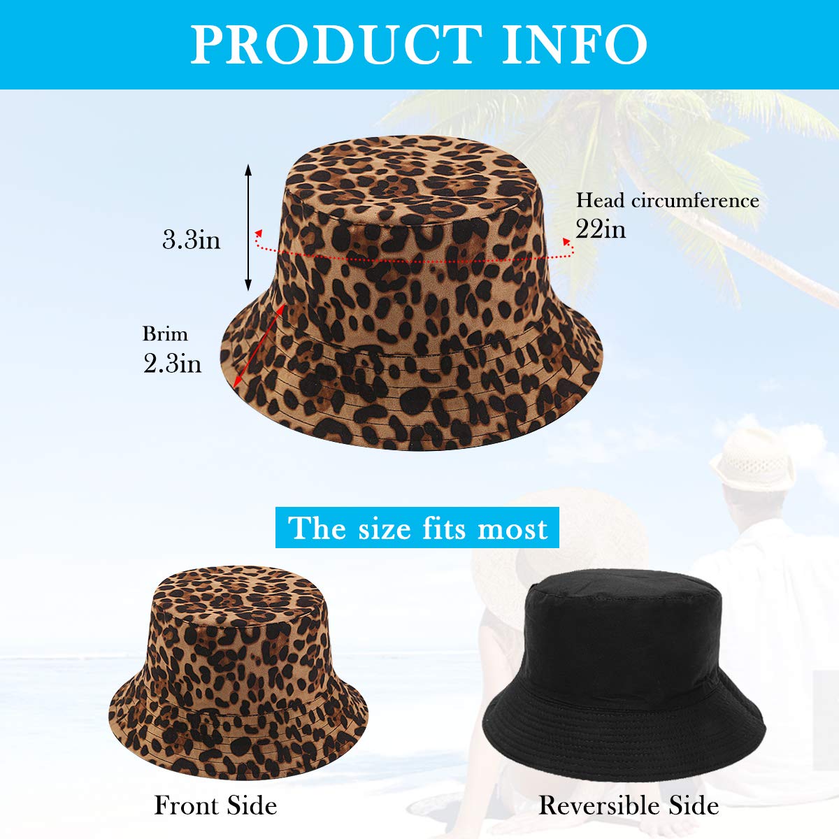 Feng Shui， Sombreros de Pescador para Mujer - Sombreros de Sol de Playa de Verano de algodón Reversible Sombrero de Pescador Plegable para Viajes Playa Senderismo Reino Unido