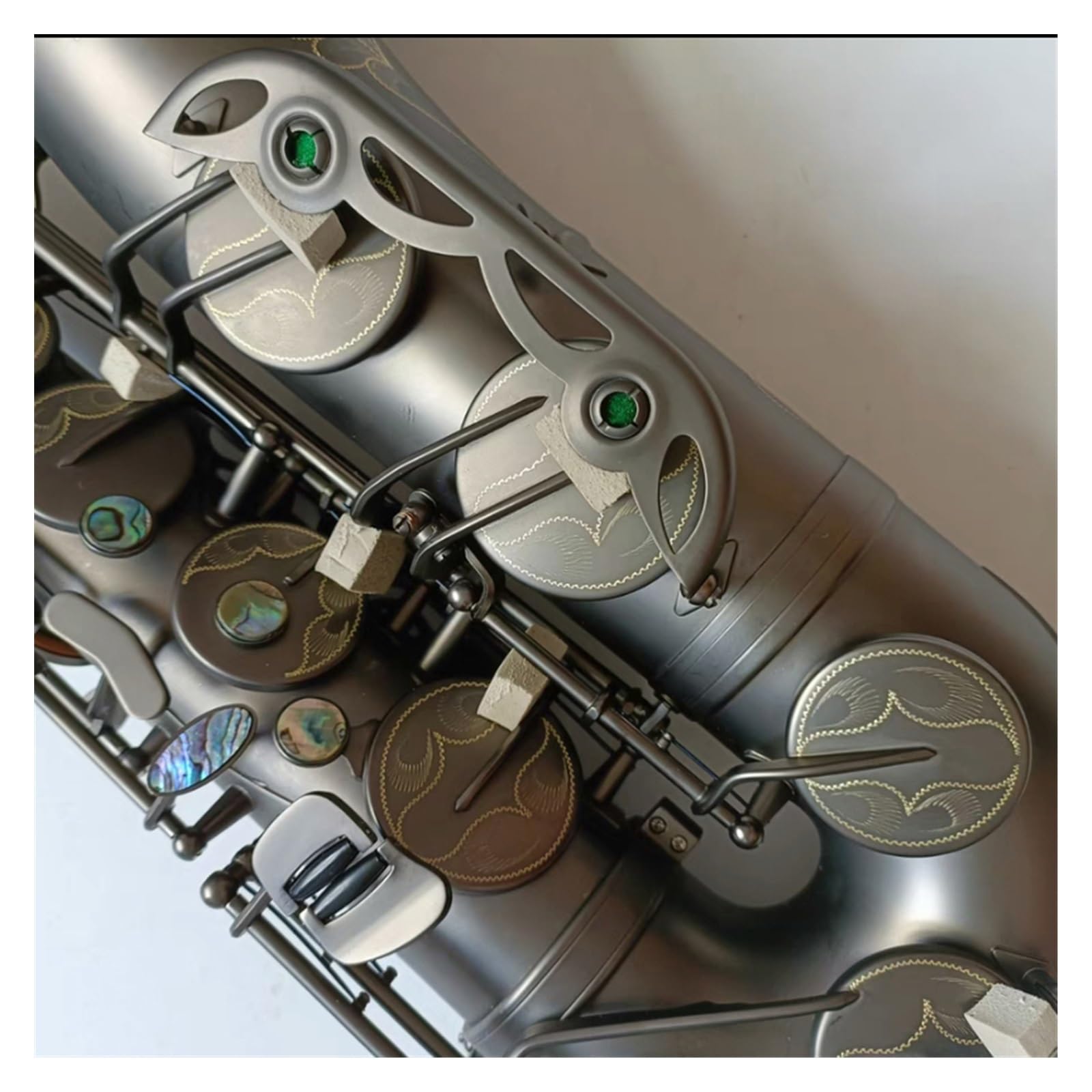 802 Sassofono Tenore Chiave Aggiornamento Tasti Incisione Nero Opaco Sax Tenore Professionale Strumento Musicale Sassofono per principianti Kit