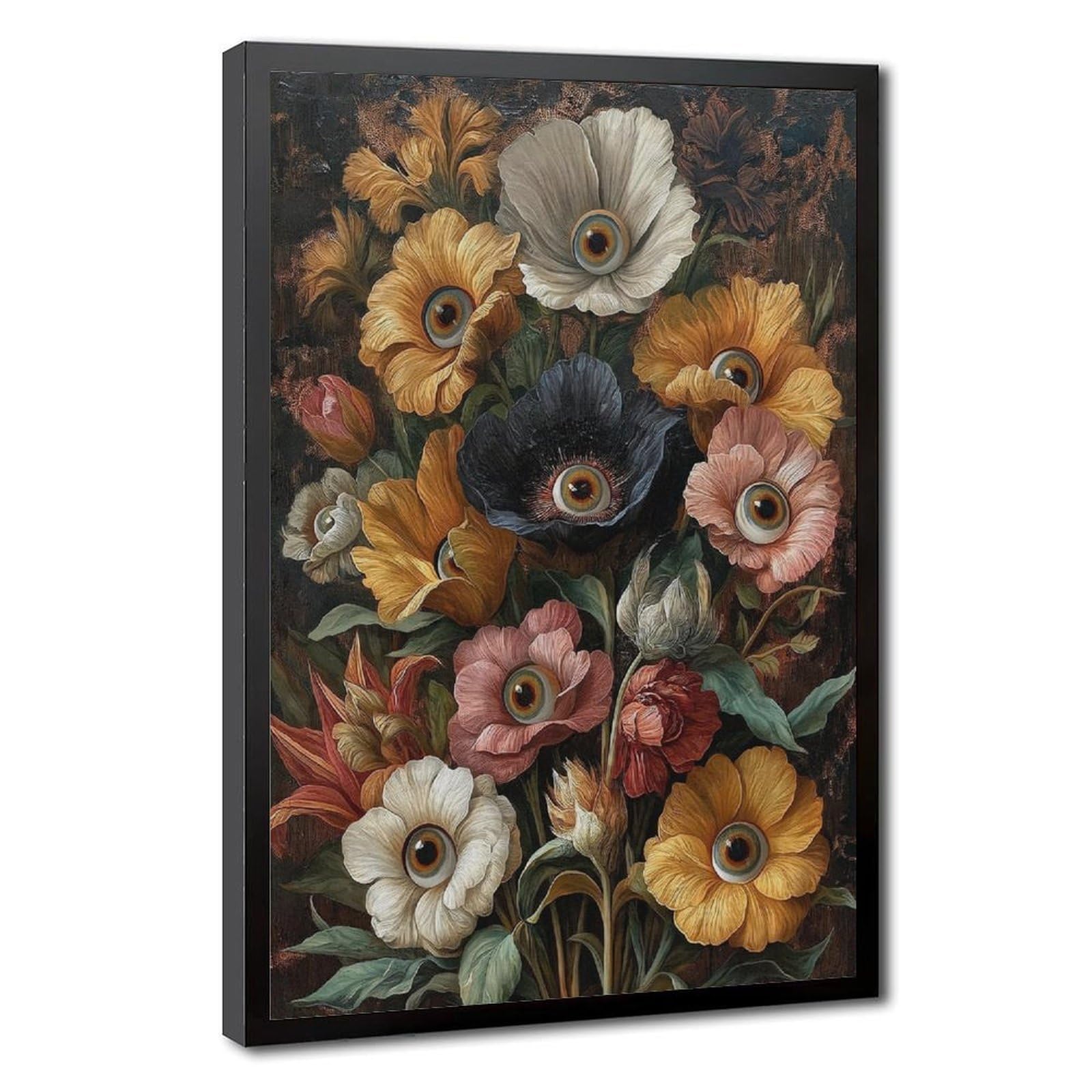 Bareronor Purple Surreal Botanical Eye Canvas Poster Bedroom Decor Landscape Office Room Decor Gift 20" L X 30" W