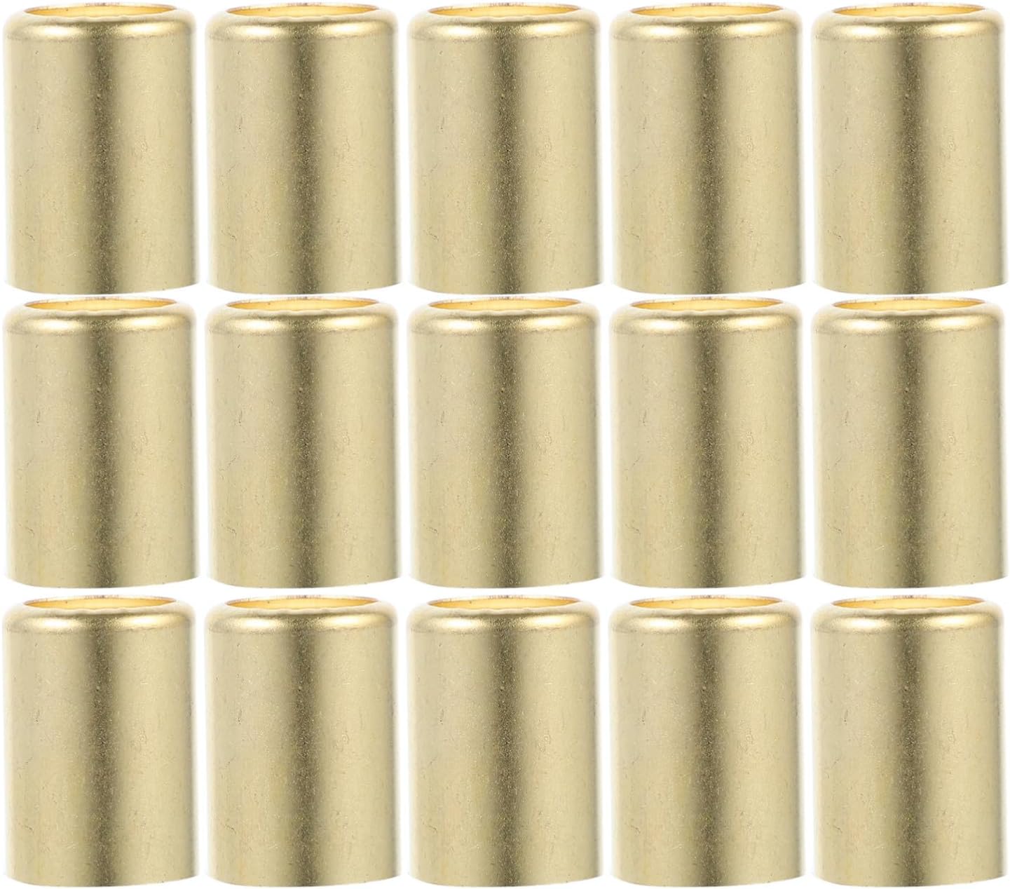 50pcs 15mm Metal Compression Sleeves Ferrules for Air Hose Tube Fitting Repair Kit, Metal Ferrule Inserts for Pneumatic and Hydraulic Hose Connections