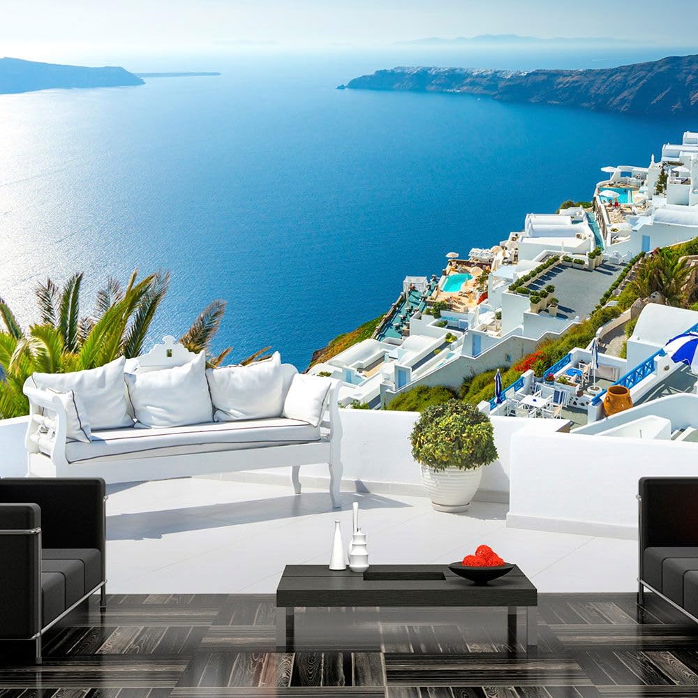 KunstLoft Tapete 'View on Santorini' 150x105cm Fototapete modern