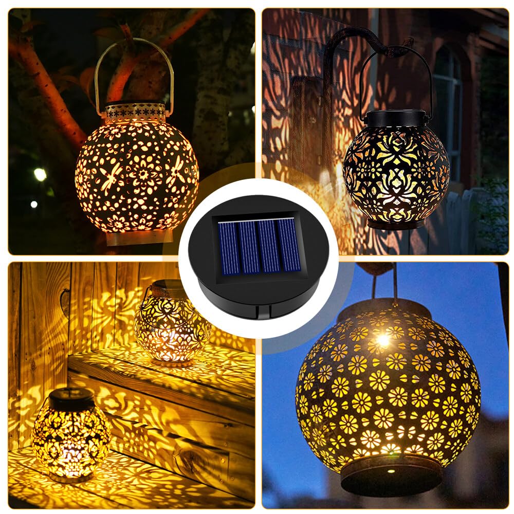 Lot De 2 Lampes Solaires De Rechange Pour Jardin - LED - Étanchéité IP44 - Diamètre 10,5 Cm - Rechargeable