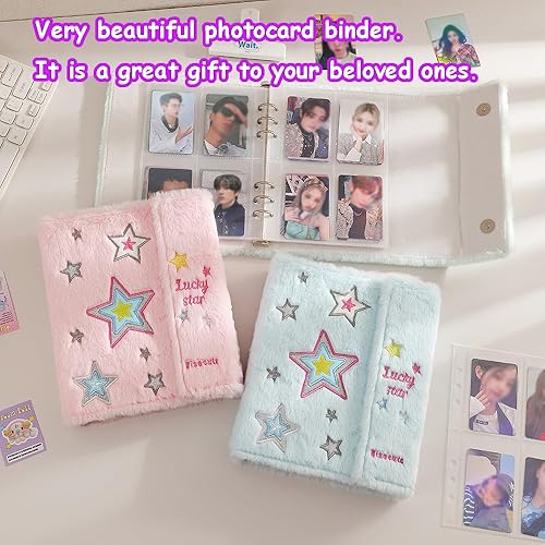 Vista 32 de Kpop Carpeta para tarjetas fotográficas de 3 pulgadas, libro con 50 fundas holográficas para tarjetas y calcomanías coreanas Kpop, álbum de tarjeta