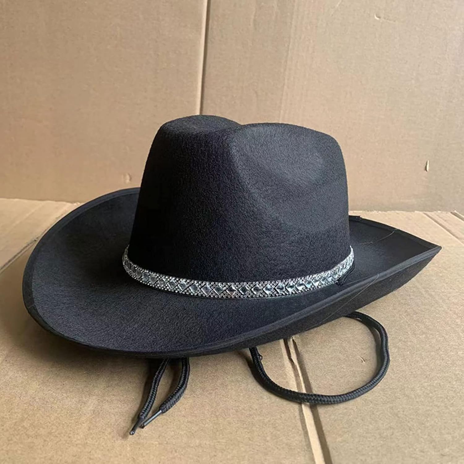 Hats Men Cowboy Hat for Women Western Model Show Felt Adult for Adult Outdoor with Anti-Slip Band for Large Brim