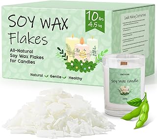 UNOTENA Sojawachs Flocken für Kerzen, Wachs Kerzenwachs 226G/9KG/18KG, Kerzenwachs zum Gießen, 100% Natürliches Öko Sojawachs für Kerzen[ 4.5KG ]