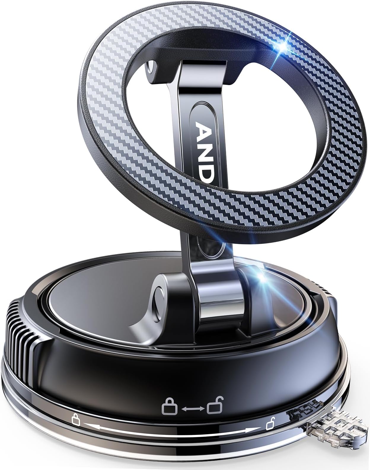 ANDERY Car Phone Holder for Magsafe [78+LBS Strongest Suction & 2400gf Magnetic] 360° Adjustable Car Phone Mount, Phone Holders for Your Car for iPhone 17-12 Pro Max Plus Air, Carbon Fiber