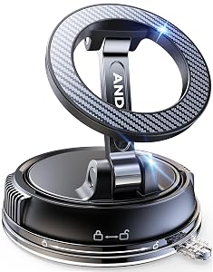 ANDERY Car Phone Holder for Magsafe [78+LBS Strongest Suction &amp; 2400gf Strongest Magnetic] 360° Adjustable Car Phone Mount, Phone Holders for Your Car for iPhone 17-12 &amp; All Phones, Father Gifts