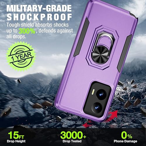 Miniatura 9 de Funda para Moto G 5G 2023 (XT 2313) no compatible con alimentaciónlápiz capacitivo protección contra caídas de grado militar de 15 pies, funda
