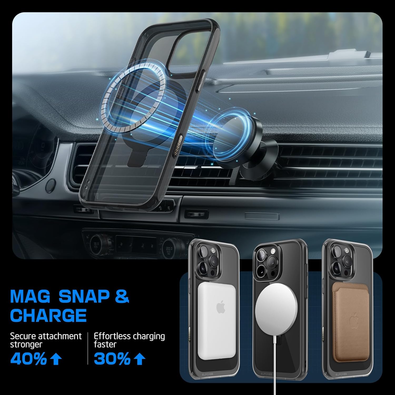 SUPCASE for iPhone 16 Pro Case with Camera Control Capture Button (Unicorn Beetle Mag Stand), [Compatible with MagSafe] Slim Protective Magnetic Phone Case for iPhone 16 Pro 6.3'' 2024, Dark - Image 5